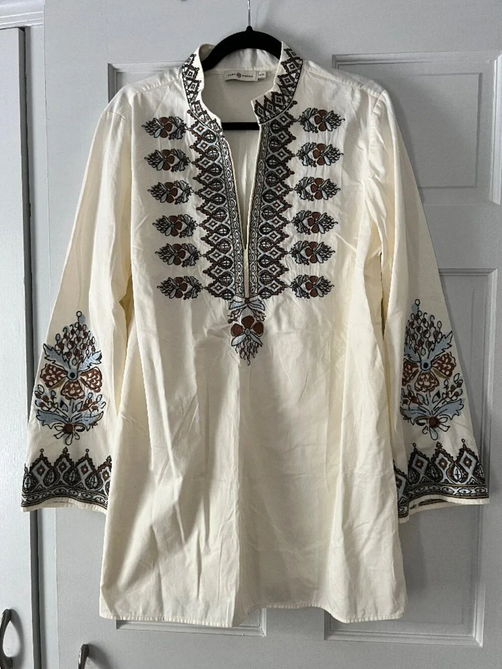 Tory Burch Embroidered Cotton Tunic Mini Size XL